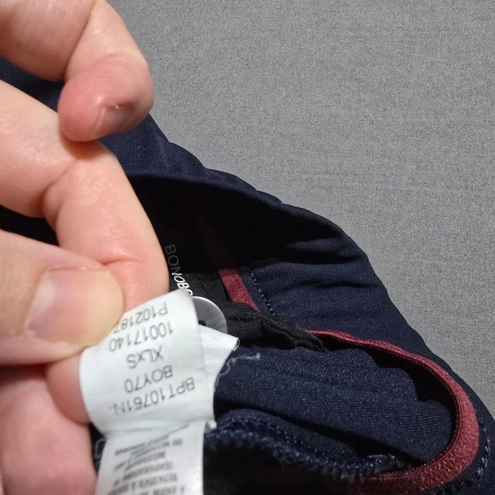 Bonobos Performance Chino Pants Mens XL Navy Blue Elastic Drawstring golf travel